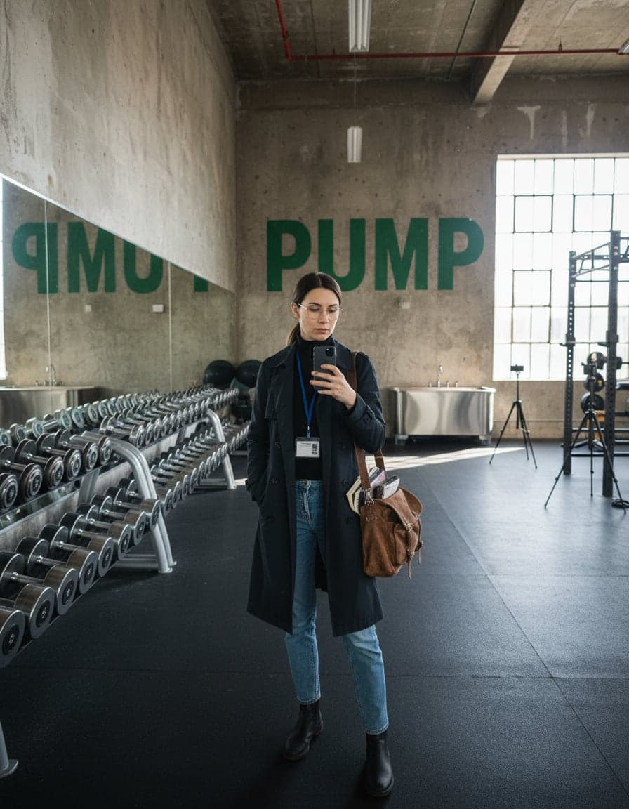 Candid photo of Elena Petrova at Pump Fitness.