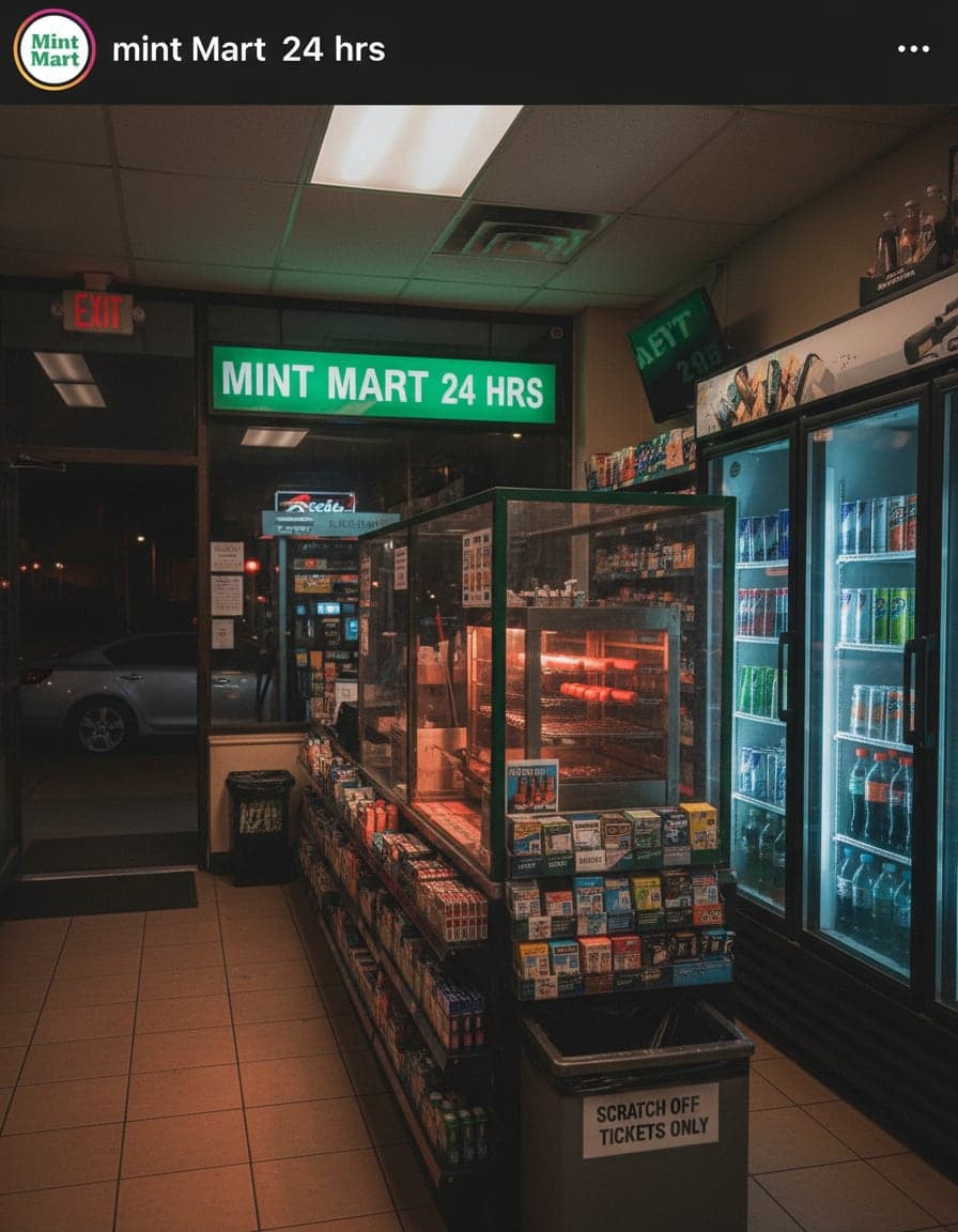 Close-up: Shopping at Mint Mart at Mint Mart.
