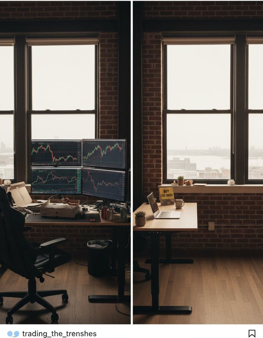 Close-up: Trading the trenches at the desk at Toly Block, Loft 5B.