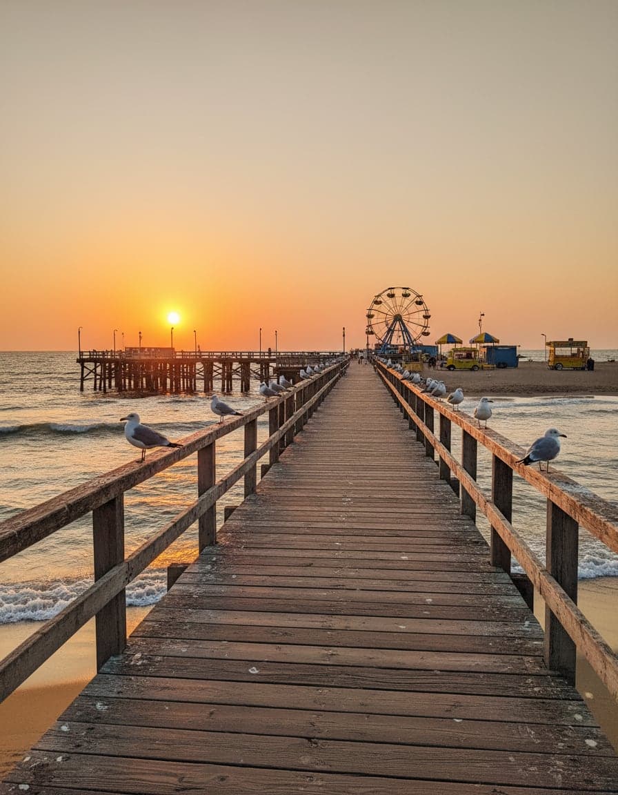 The view at Paper Hands Pier & Beach.