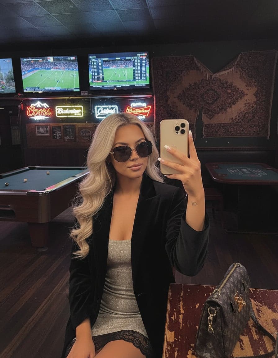 Selfie of Lexi Monroe at The Rug Pub.