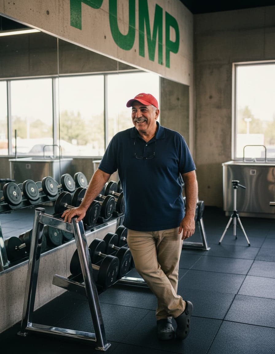 Candid photo of Omar Haddad at Pump Fitness.