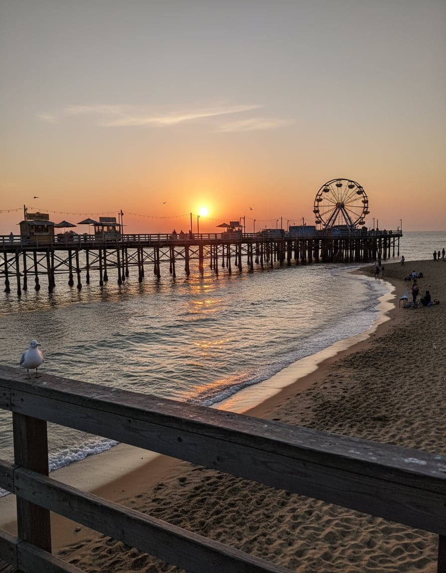 The view at Paper Hands Pier & Beach.
