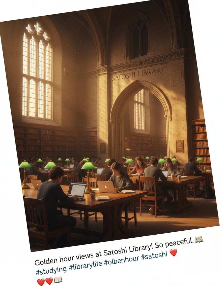 The view at Satoshi Library.