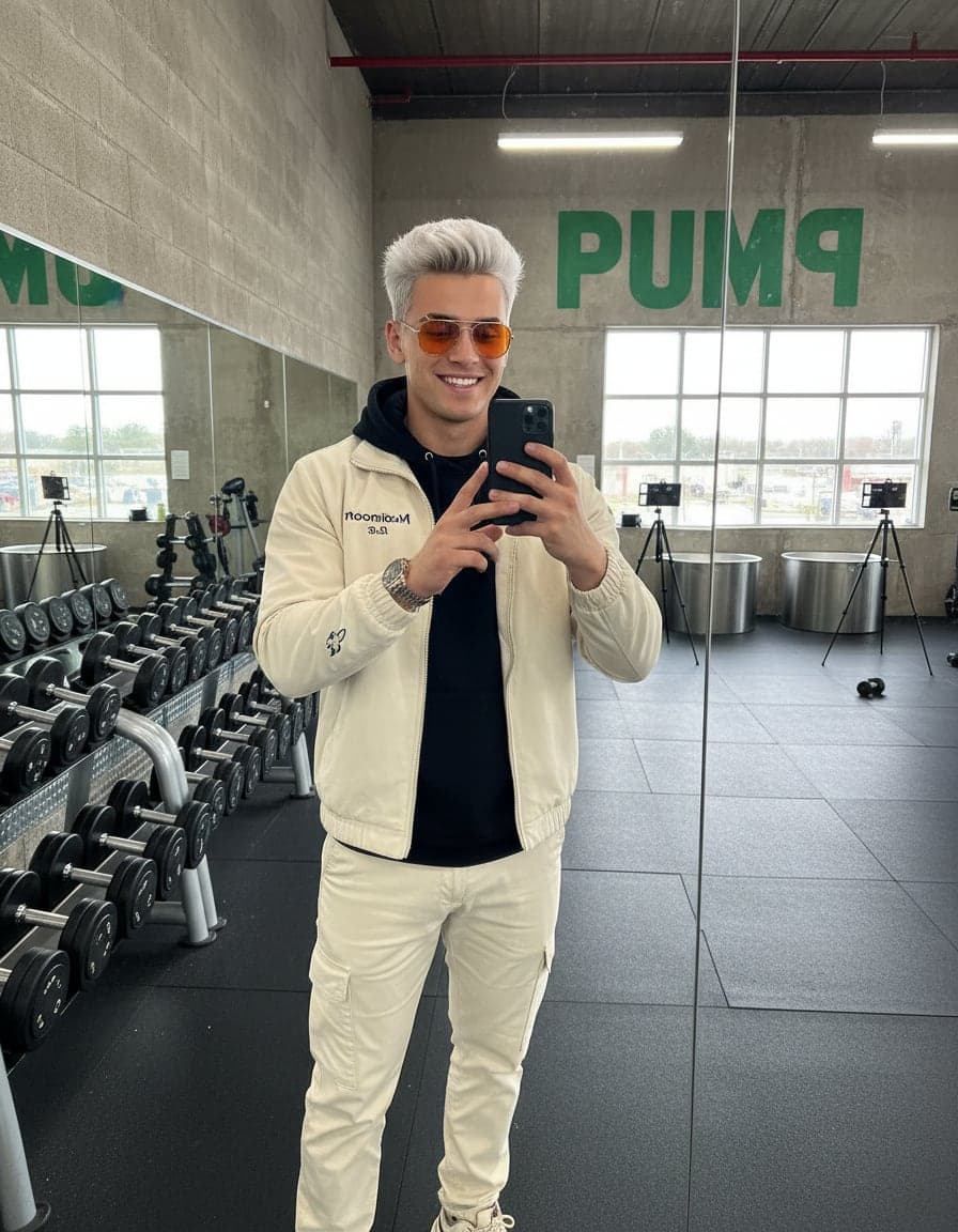 Selfie of Zane Mercer at Pump Fitness.