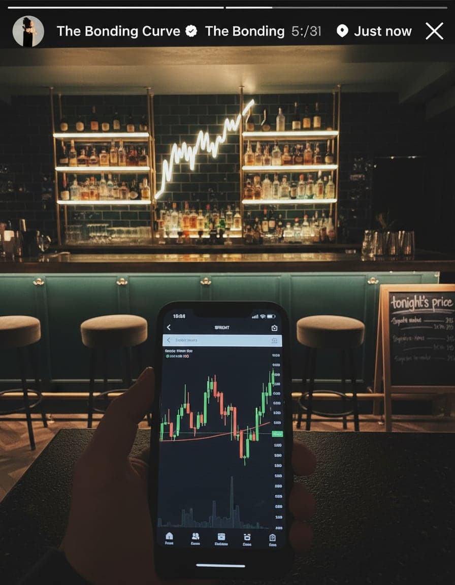 Phone screenshot of a crypto trading app showing the $FIGHT price chart, candlesticks going up in green, no other readable text.
