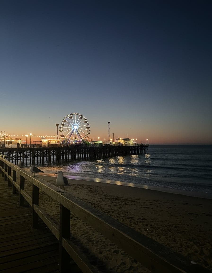 The view at Paper Hands Pier & Beach.