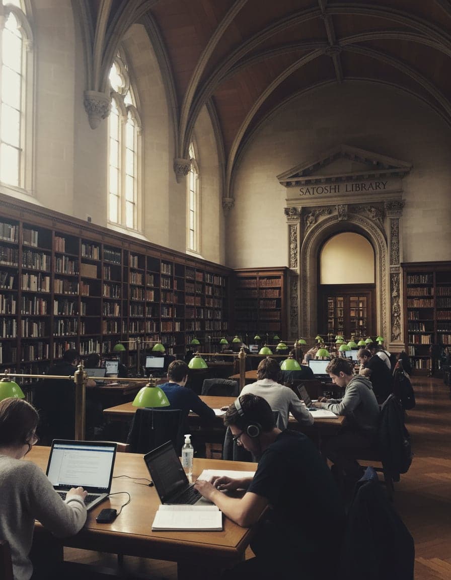 The view at Satoshi Library.